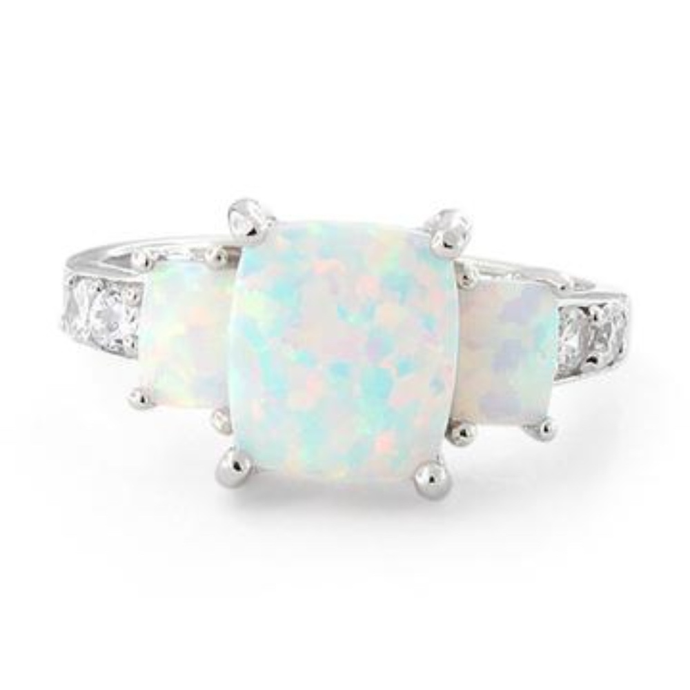 LAST ONE! Sterling Silver Opal Ring - Picture 3 of 8
